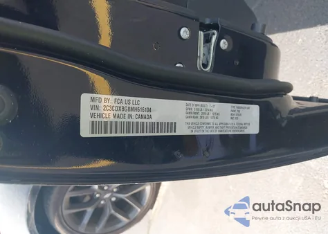 2021 Dodge Charger Sxt Rwd из США, поврежденный, VIN 2C3CDXBG8MH616104